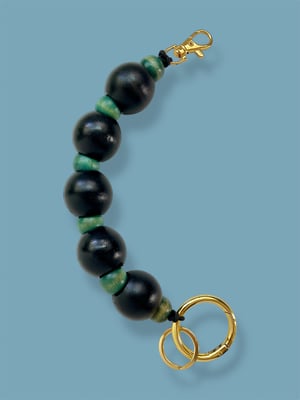 Image of ALL-IN-ONE KEYCHAIN CHARM: black/teal
