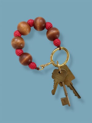 Image of ALL-IN-ONE KEYCHAIN CHARM: brown/red