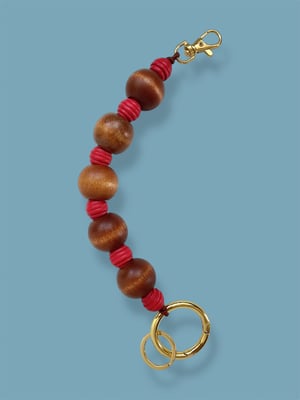 Image of ALL-IN-ONE KEYCHAIN CHARM: brown/red