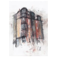 Image 1 of Tenement,  Rothesay Terrace, Edinburgh - Charcoal and Soft Pastels on Paper 