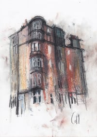 Image 2 of Tenement,  Rothesay Terrace, Edinburgh - Charcoal and Soft Pastels on Paper 