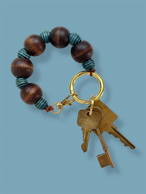 Image of ALL-IN-ONE KEYCHAIN CHARM: brown/blue