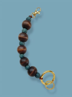 Image of ALL-IN-ONE KEYCHAIN CHARM: brown/blue