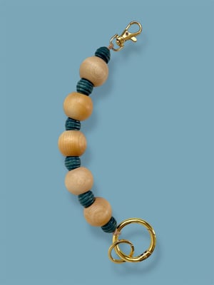 Image of ALL-IN-ONE KEYCHAIN CHARM: natural/blue