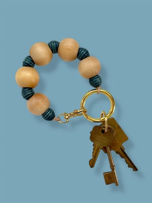 Image of ALL-IN-ONE KEYCHAIN CHARM: natural/blue
