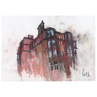 Image 1 of Tenement, Rothesay Terrace, Edinburgh - Charcoal and Soft Pastels on Paper 