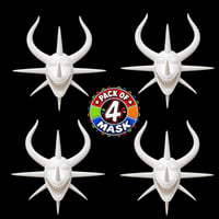 Image 2 of Paquete de 4 Máscaras de Vejigante Sin Pintar Puerto Rico 7.5 pulgadas (decoración...