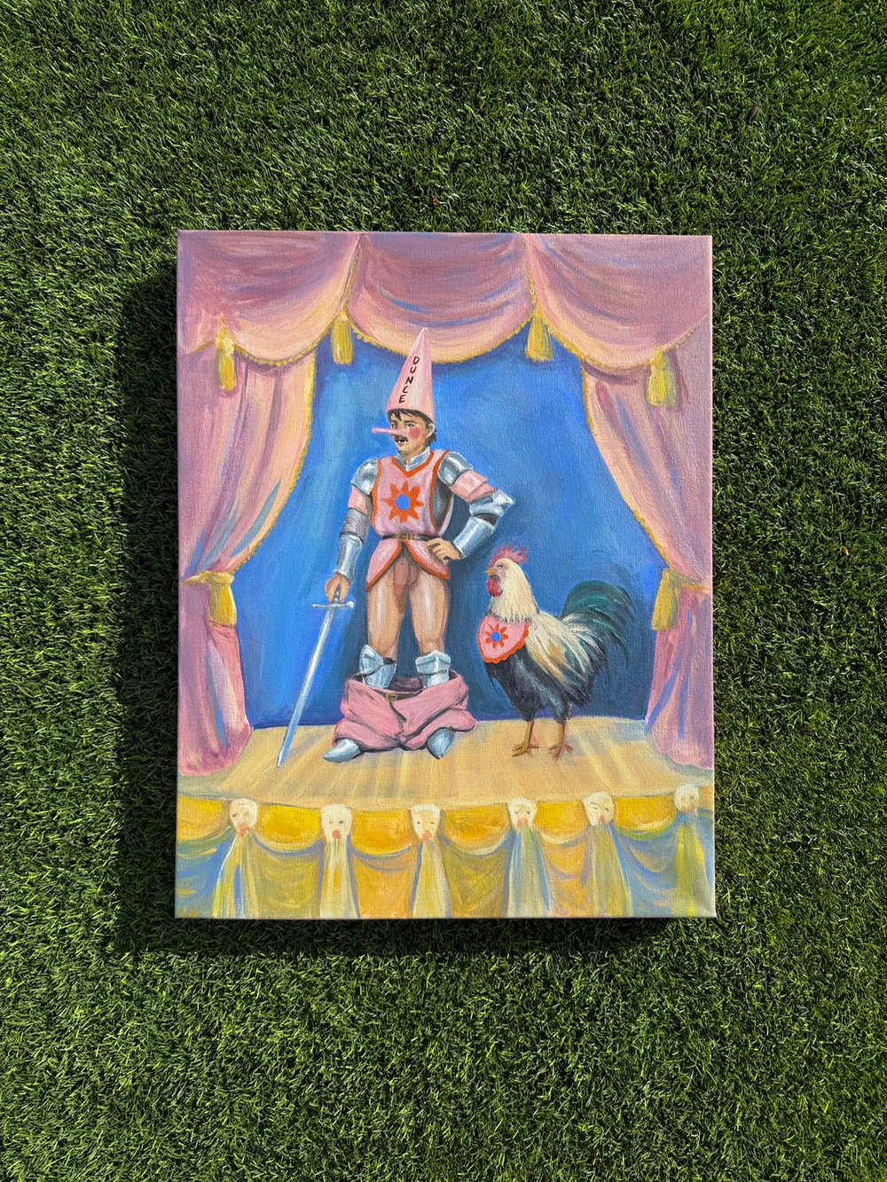 "The Rooster & the Cock" ORIGINAL painting