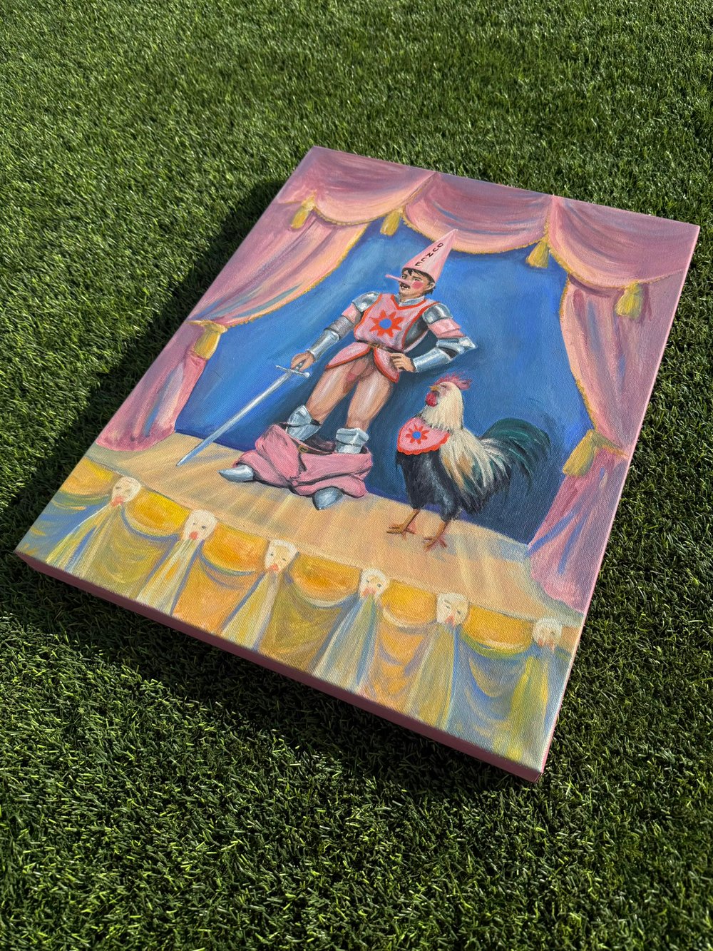"The Rooster & the Cock" ORIGINAL painting
