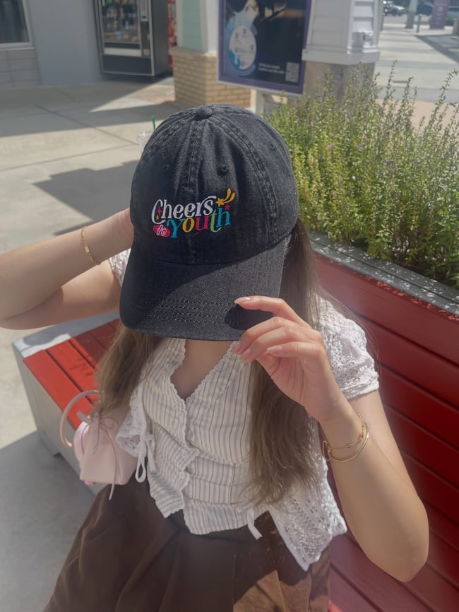 seventeen cheers to youth embroidered denim cap