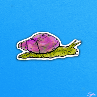 Image 1 of Whimsical Snail Doodle Sticker