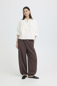 Image 2 of ICHI Cotton Blouse – White