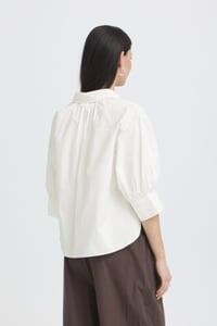 Image 4 of ICHI Cotton Blouse – White
