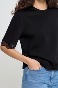 Image 1 of ICHI Relaxed Shirt – Black