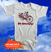 Image 1 of Pee Wee Bike Bodysuit, Big Adventure, baby shower gift, New Dad