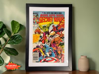 Image 1 of 1984 Vintage Marvel Super Heroes Secret Wars #1 Framed Comic