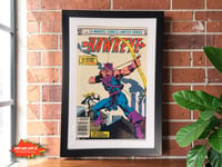 Image 1 of 1983 Vintage Hawkeye #1 Framed Comic, 40+ Year Old Marvel Wall Art