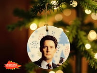 Image 1 of Dale Cooper Ceramic Ornament, Handmade Twin Peaks Holiday Decor