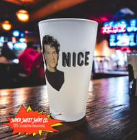 Image 2 of Road House Dalton Be Nice 17oz Pint Beer Mug Glass Bar Man Cave Decor