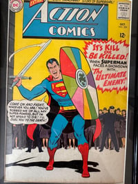 Image 2 of 1965 Vintage Action Comics Framed Comic, 60+ Year Old DC Wall Art