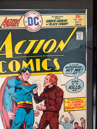 Image 5 of 1975 Vintage Action Comics Framed Comic, 50+ Year Old DC Wall Art
