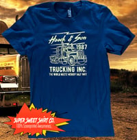 Image 1 of Over The Top shirt, Hawk and Son shirt, trucker t shirt, gifts for him