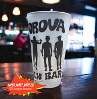 Image 2 of Korova Milk Bar 17oz Pint Beer Mug, Glass Bar Man Cave Decor