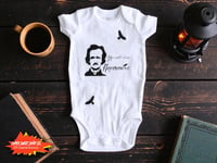 Image 1 of Edgar Allan Poe Baby Bodysuit, Goth Baby Onesie