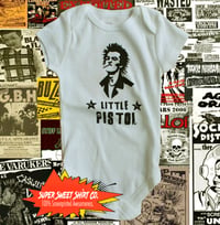 Image 1 of Little Pistol Punk Baby Bodysuit, Punk Baby Clothes
