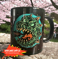 Image 1 of Unique Japanese Kaiju Monster Coffee Tea Mug, Handcrafted Ceramic Cup