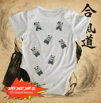 Image 2 of Steven Seagal Panda Baby Bodysuit, Funny Martial Arts Panda Outfit