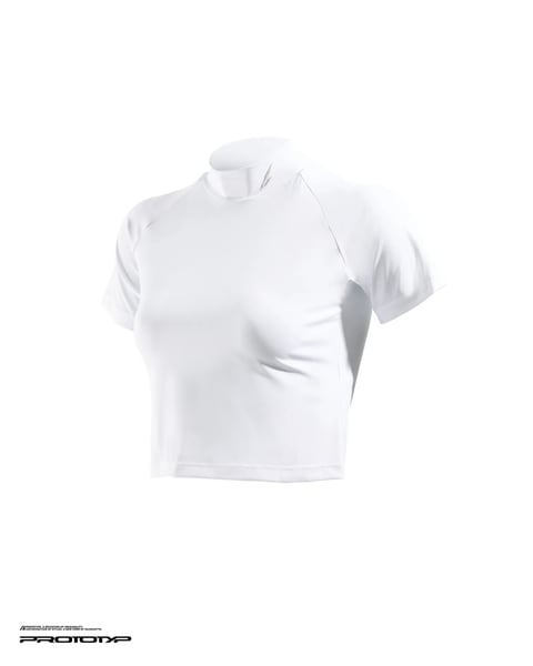 Image of PROTOTYP - SONIC WMS Active Cropped Top (SIL Ver.) (White)