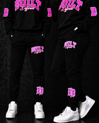 Black&Pink Flock Trackies