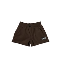 WOMENS NYLON BEACH SHORTS - BRN