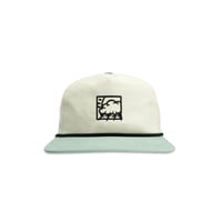 Image 1 of OTB ROPE HAT - CREAM/BLK