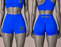 Image 1 of Built Different electric blue Sculpting shorts