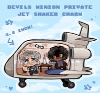 Image 1 of PREORDER | devils minion 3.5 inch private jet shaker charm