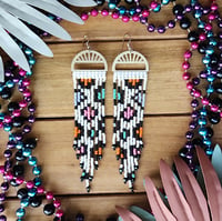 '90s Neon Rainbow Animal Print Earrings