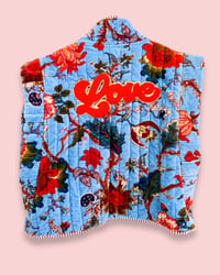 Image 2 of VELVET VINTAGE UPCYCLED QUILTED VEST ✦ HAND DYED ✦ GANESHA ✦ IBIZA