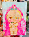 Kewpie with flowers - original 5x7