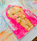 Kewpie with flowers - original 5x7