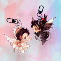 Image 1 of Angel and Devil Min KEYCHAIN