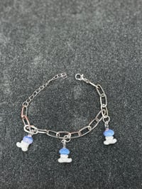 Image 3 of Translucent purple mushroom charm bracelet 