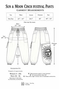 Image 6 of Sun & Moon Cotton Harem Pants - Boho Hippie Yoga, Unisex - 457B