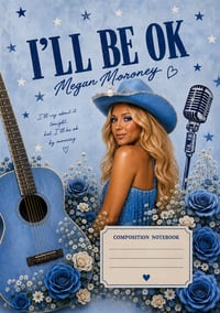 Image 1 of BLUE Megan Moroney Composition Notebook Cover