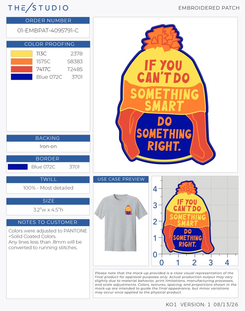 Image of Do Something Right Patch pre-order