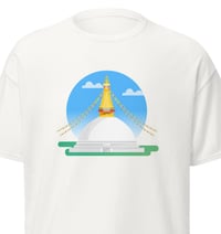 Image 2 of Boudha Stupa Tshirt Black/White