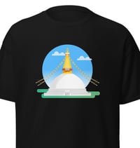 Image 4 of Boudha Stupa Tshirt Black/White