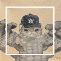 Image 1 of Gym cat ~ art print