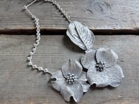 Image 1 of Dogwood Bracts and Leaf necklace